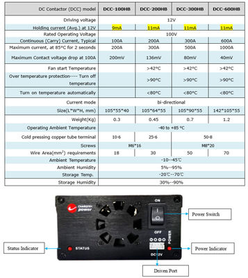 ODM 300A 600A 12v Bms Lifepo4 Lityum İyon Pil DC Contactor Relay SSR