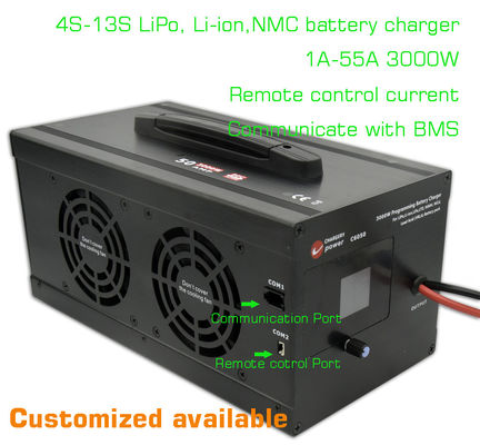 ODM 13S NMC Li Ion Lityum Pil Şarj cihazı 12v 54.6V 3000W