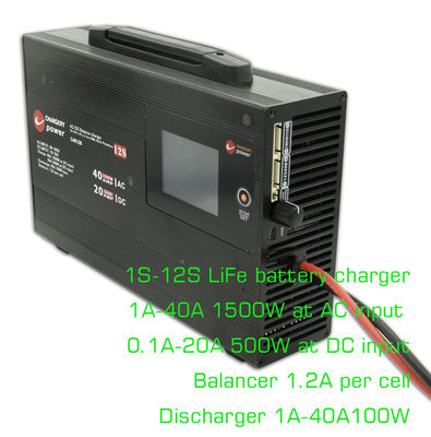 43.8V 1500W Lipo Bataryası AC DC Bilanse Şarj Çekicisi UAV Drones için 4S 40A